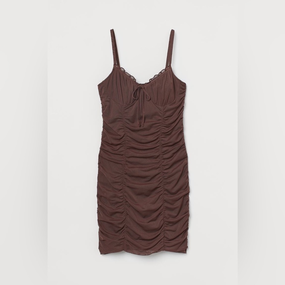 H&M Divided Brown Draped Dress